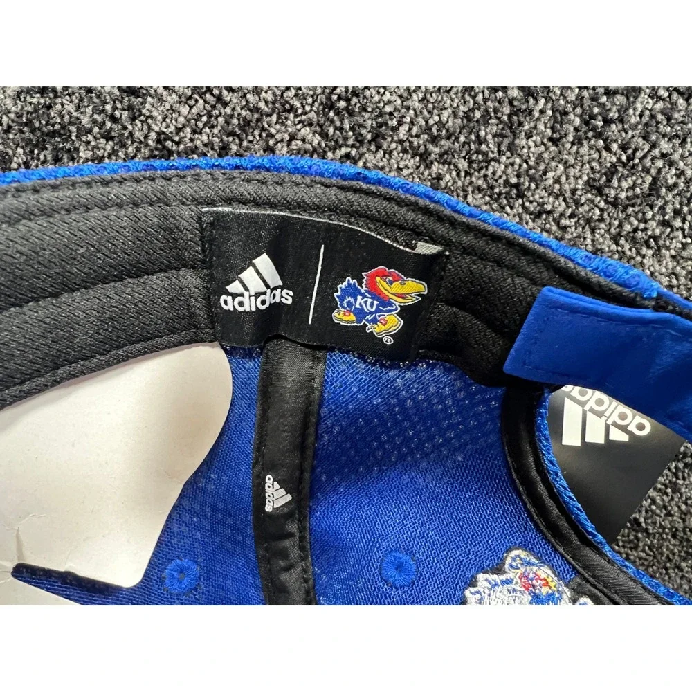 NWT Adidas Kansas Jayhawks KU Royal Blue AEROREADY Mesh Back Hat Cap NCAA‎
